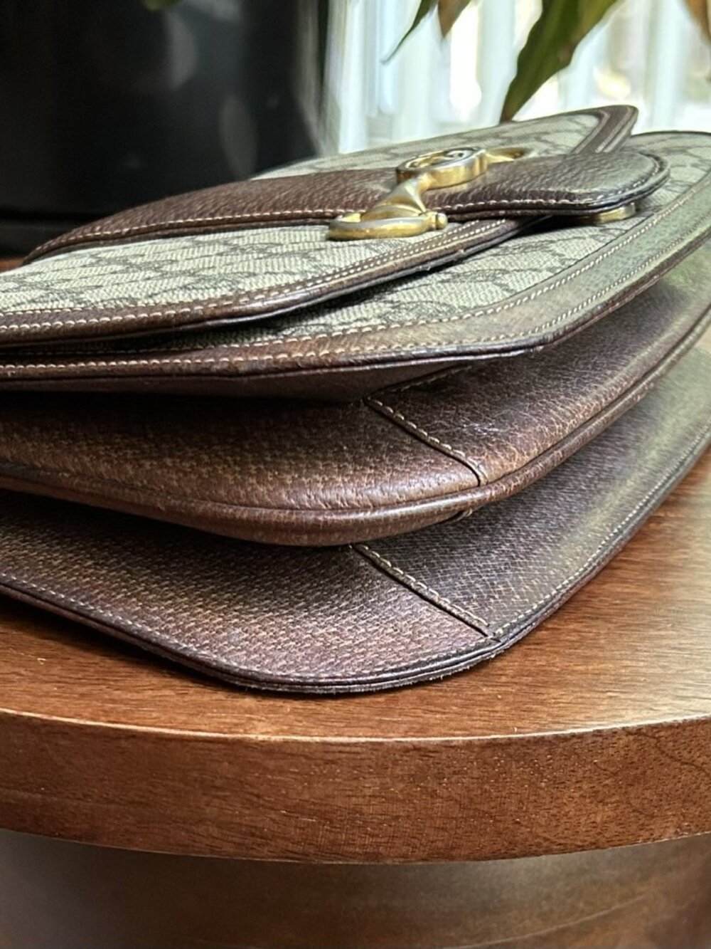 GUCCI GG Horsebit Clutch Shoulder Bag, Brown - Picture 12 of 13